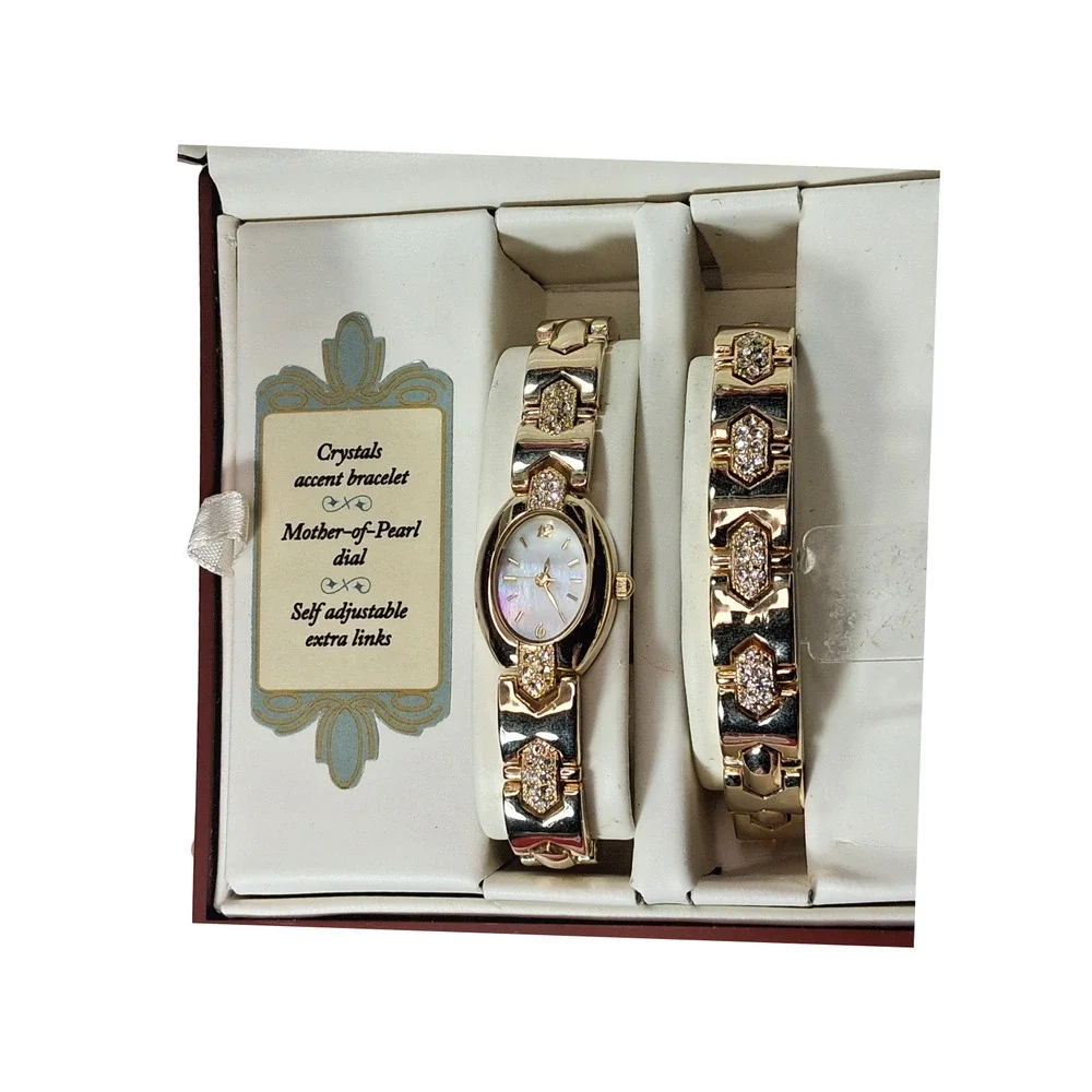 Christian Benet Couture Women's Watch & Crystal Accent Bracelet Set In Case